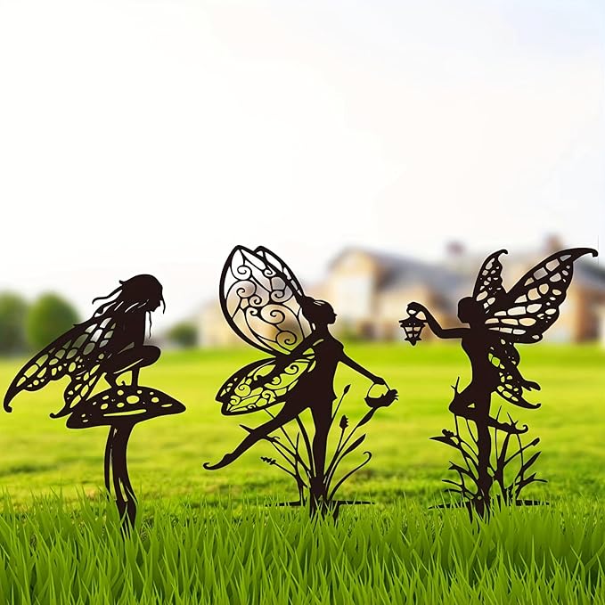 Decorative Garden Stakes, Fairy Garden Statues for Home and Garden (3)-Ruum Studio Home