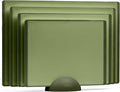 SMIRLY Plastic Cutting Board Set with Holder 4 Pieces, Non-Slip Dishwasher Safe Chopping Boards for Kitchen, Green-Ruum Studio Home