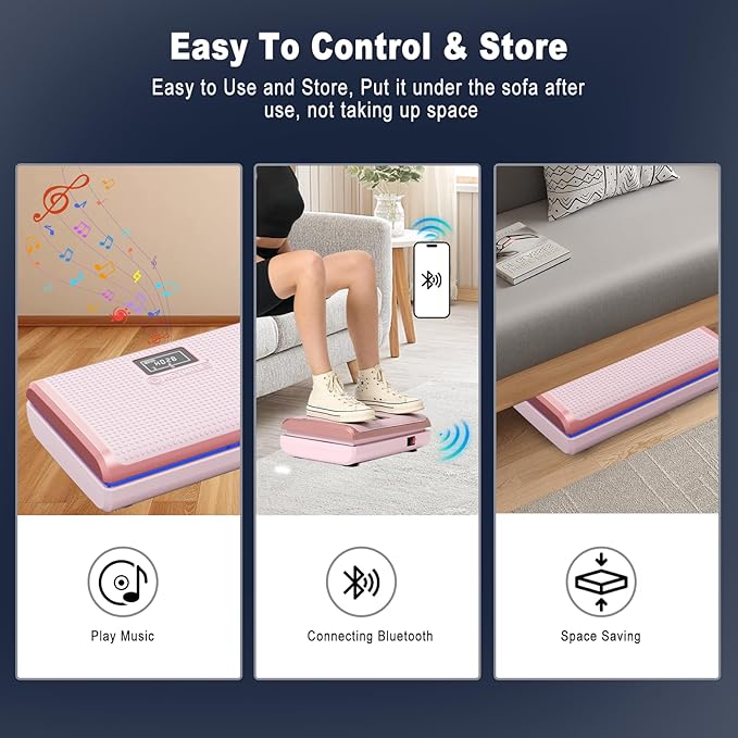 HOTWAVE Vibration Plate Exercise Machine for Lymphatic Drainage, Power Vibrating Plates Platform for Weight Loss - Whole Body Shaker Vibration Plate Machine Home Gym Shaping Fitness Workout-Ruum Studio Home