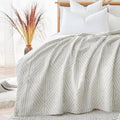 jinchan Boho 100% Cotton Blanket Muslin Twin Size 60x80 Inches Lightweight 3-Layer Geometric Triangle Striped Reversible Quilt Throw Soft Breathable Comfy All Seasons for Couch Bed Decor, Light Grey-Ruum Studio Home