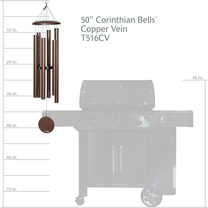 Corinthian Bells by Wind River - 50 inch Copper Vein Wind Chime for Patio, Backyard, Garden, and Outdoor Decor (Aluminum Chime) Made in The USA-Ruum Studio Home