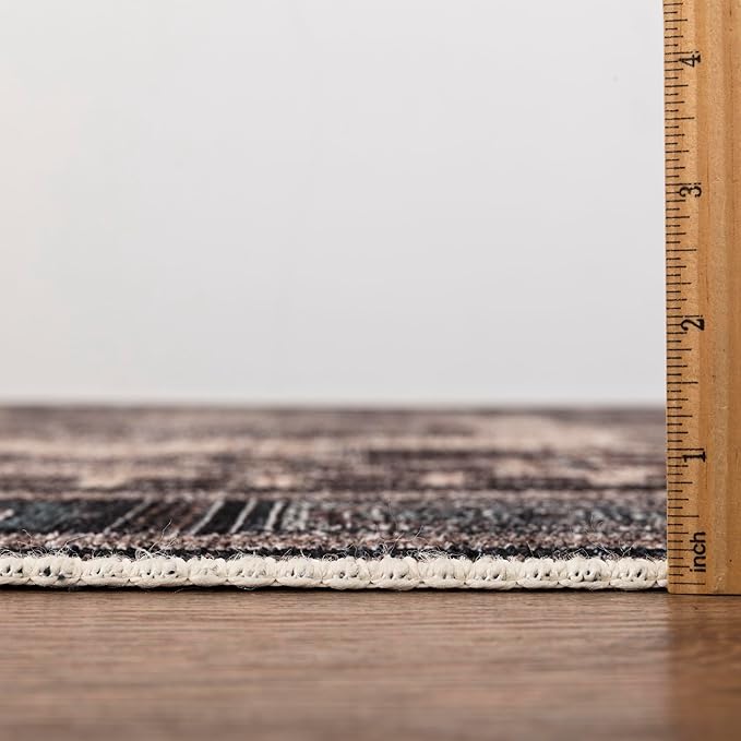 Keen Home Design 9x12 Rug - Machine Washable Area Rug with Non-Slip Backing, Ideal for Living Room, Dining Room, Bedroom - Vintage, Easy Clean, Durable, Low Pile Rug - (9' x 12')-Ruum Studio Home