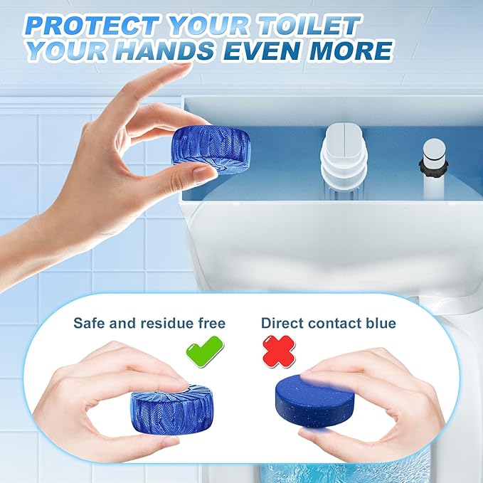 KIISIISO Automatic Toilet Bowl Cleaners Tablets,18 Pack Multipurpose Commercial Household Bathroom Cleaners,Long-lasting 300 brushes Toilet Cleaner, Pine Scent-Ruum Studio Home