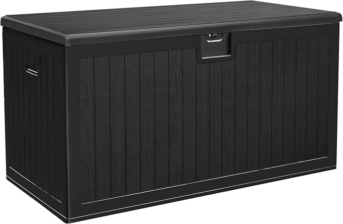 YITAHOME 150 Gallon Double-Wall Deck Box with Side Handles, Outdoor Large Storage for Patio Furniture Cushions, Garden Pool Accessories, Water Resistant & Lockable-Ruum Studio Home