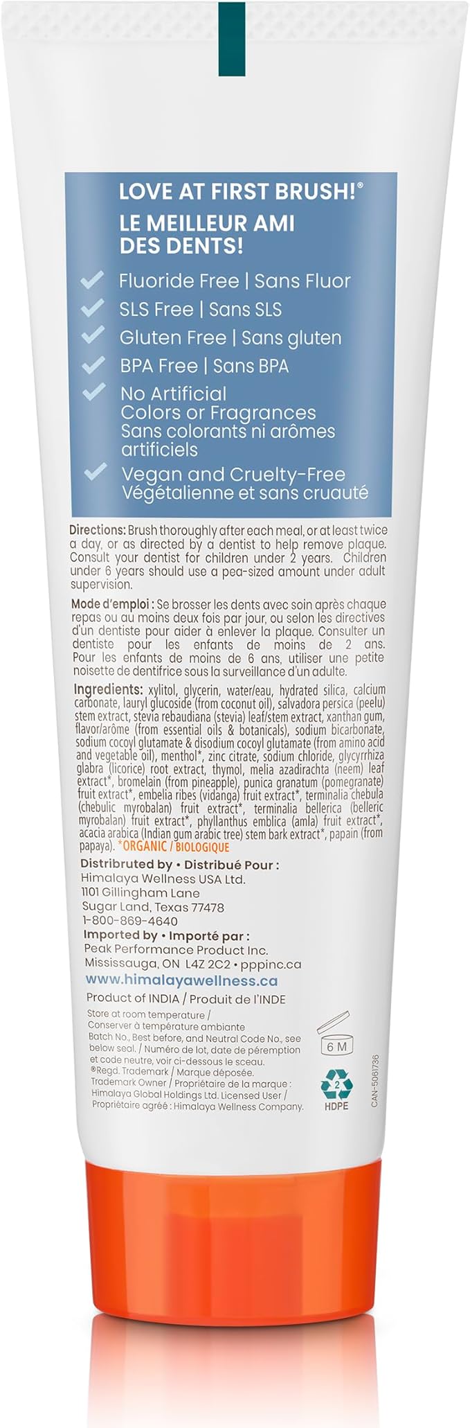 Himalaya Botanique Whitening Antiplaque Toothpaste with Xylitol, Fluoride Free, for Plaque Reduction & Gentle Whitening, 4 oz, 4 Pack-Ruum Studio Home
