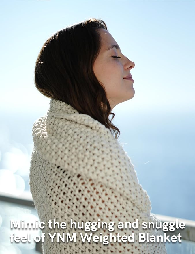 YnM Chunky Cotton Knit Throw Blanket, Cable Knit Throws for Bed Couch Sofa, Comfy & Relaxing, Decorative Piece for Farmhouse Modern Boho Rustic Scandinavian Chic Vibe, Cream White 80x87 Inches-Ruum Studio Home