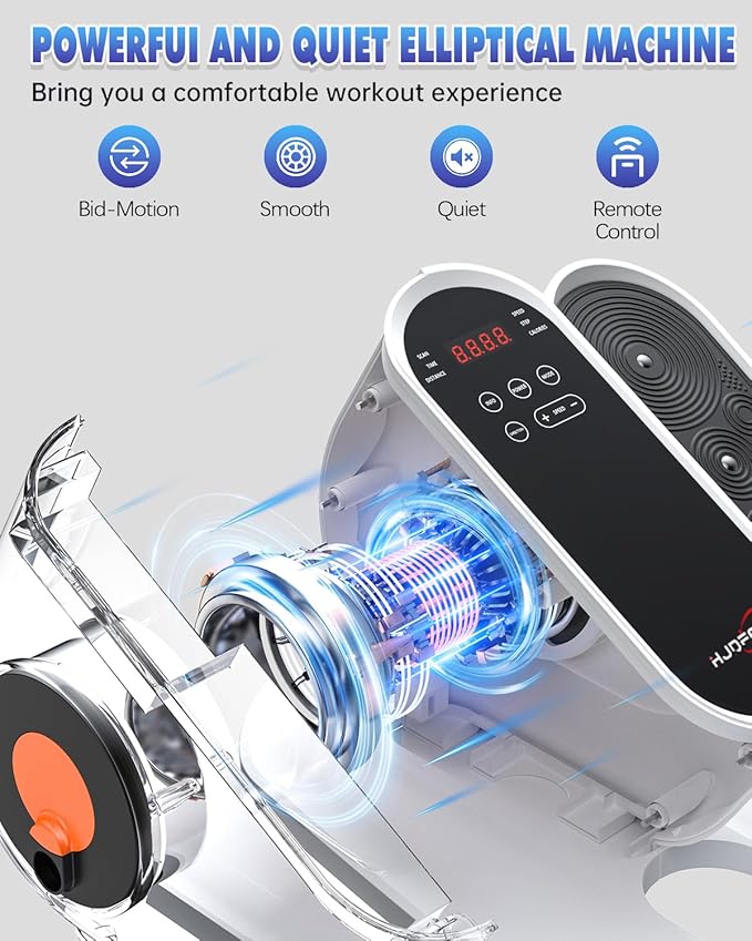 Under Desk Elliptical Machine, Electric Ellipse Leg Exerciser as Seen on Tv for Seniors with 10 Adjustable,Pedal Exerciser,Exercise Equipment for Home-Ruum Studio Home