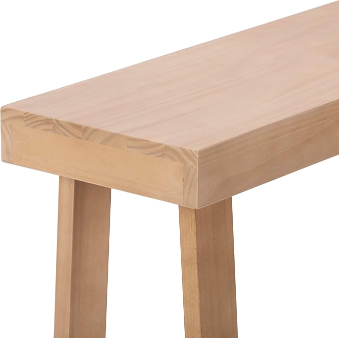 Plank+Beam Solid Wood Console Table, 46.25 Inch, Sofa Table, Narrow Entryway Table for Hallway, Behind The Couch, Living Room, Foyer, Easy Assembly, Blonde-Ruum Studio Home