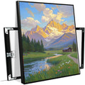 The mountain stream and lawn scenery under the sun is suitable for posting in the living room bedroom office landscape poster wall painting-Ruum Studio Home