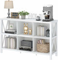 FATORRI 6 Cube Storage Organizer with Shelf, Long Wood and Metal Cubby Bookcase, Industrial Horizontal Bookshelf (White Oak, 47 Inch)-Ruum Studio Home