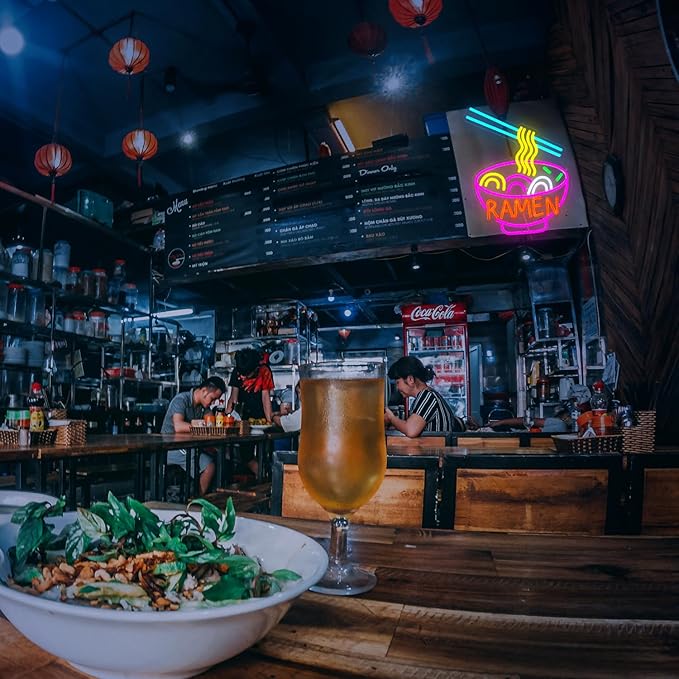 Ramen Neon Sign Dimmable LED Ramen Neon Light for Wall Decor Delicious Noodle Light Up Sign for Ramen Shop Resturant Dinning Room Kitchen (12"*15.5"USB)-Ruum Studio Home