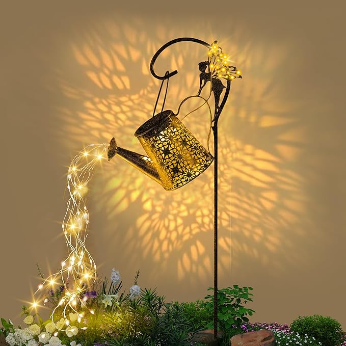 Solar Watering Can Light, Solar Outdoor Decorative,Garden Decor Lights for Yard, IP65 Waterproof Hanging Lantern Landscape Lights, Garden Gifts for Mom, Grandma Women Birthday-Ruum Studio Home