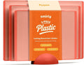 SMIRLY Plastic Cutting Board Set with Holder 3 Pieces, Non-Slip Dishwasher Safe Chopping Boards for Kitchen, Pink-Ruum Studio Home