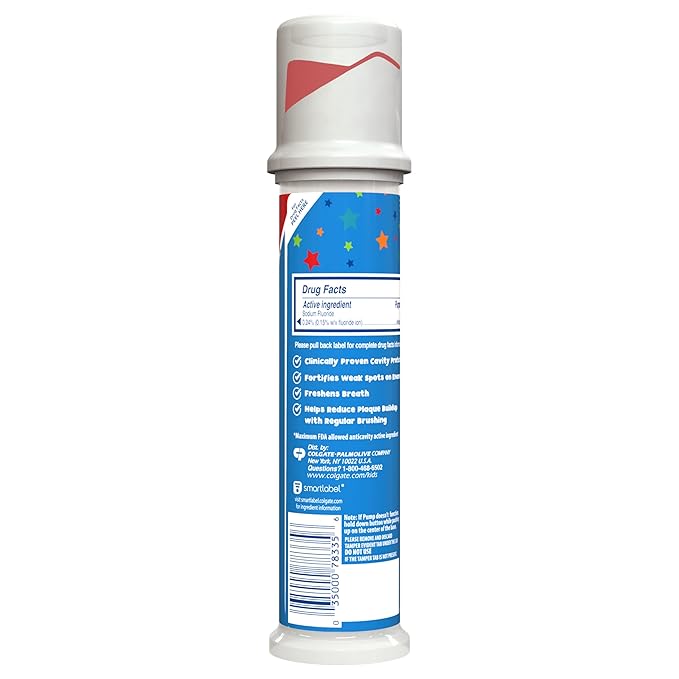 Colgate Kids Toothpaste Pump with Fluoride for Cavity Protection, Ages 6+, ADA Accepted, Bubble Fruit, 4.4 Ounce, 6 Pack-Ruum Studio Home