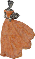 Guichifun Fairy Statue Collection Home Decoration - Orange Leaf Angel Girls Resin Fall Decor for Outside or Inside Rustic Garden Outdoor Yard Decorations Figurines Gift 7.5 x 4.5 x 11.5 Inch-Ruum Studio Home