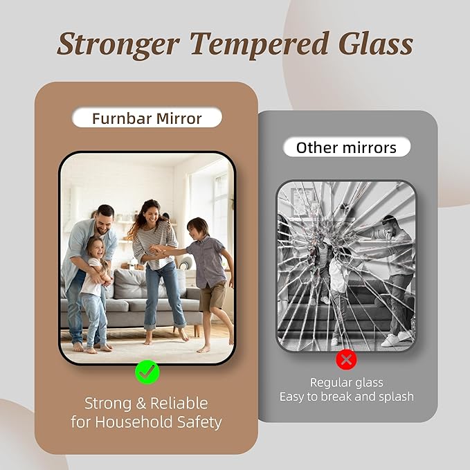 Bathroom Mirror 60" x 30", Large Rectangle Wall Mirror, Silver Metal Frame Wall Mounted Mirrors for Bathroom, Vanity, Bedroom, Entryway Decor(Horizontal/Vertical)-Ruum Studio Home