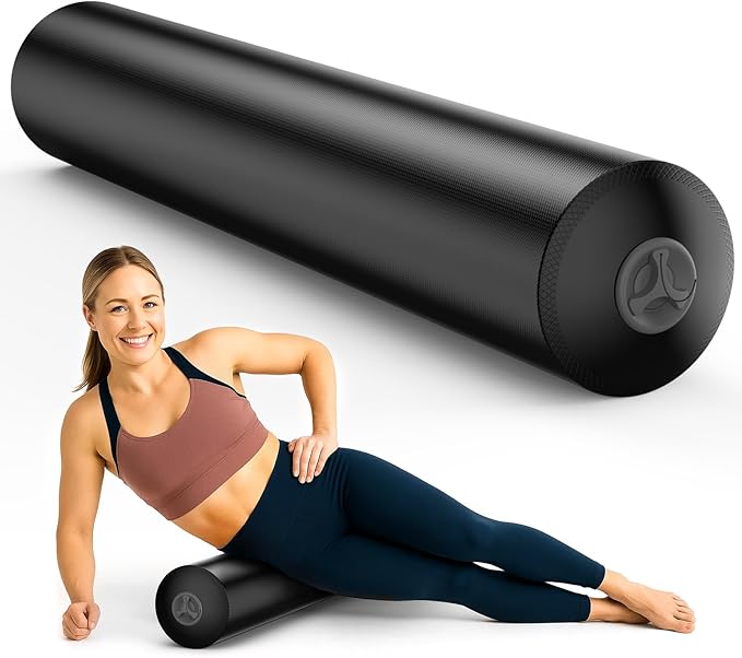 Inflatable Foam Roller for Physical Therapy, Back Pain, Muscle Massage, Deep Tissue and Leg Stretch, Back Roller with Adjustable Firmness for Travel, Exercise, Yoga, Pilates, Workout and Gym 36" x 6"-Ruum Studio Home