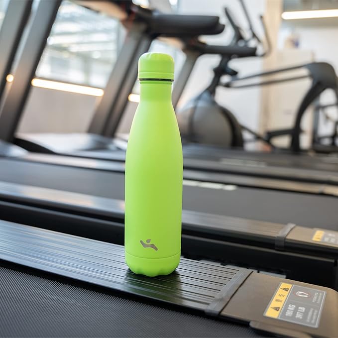 Insulated Water Bottles,17 oz Double Wall Stainless Steel Vacumm Metal Flask for Sports Travel,Green-Ruum Studio Home