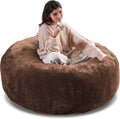 4FT Large Bean Bag Chairs,Big Adult Size Memory Foam Beanbags with Filler Included,Machine Washable Corduroy Cover,Soft Plush Gaming Bing Bag Puff Chair for Dorm, Living Room & Bedroom (Coffee Color)-Ruum Studio Home