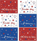 Memorial Day Placemat Set of 6 Patriotic Freedom Stars Place Mats 4th of July Veterans Plastic Table Mats Independence Day Holiday Table Placemats for Indoor Outdoor Party Dining-Ruum Studio Home