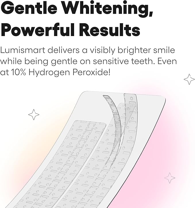 Something Nice Lumismart Whitening Strips - Dentist-Designed, Enamel Safe, up to 42 Treatments with Smart Adjust - Teeth Whitening Strips in Coconut for Sensitive Teeth-Ruum Studio Home