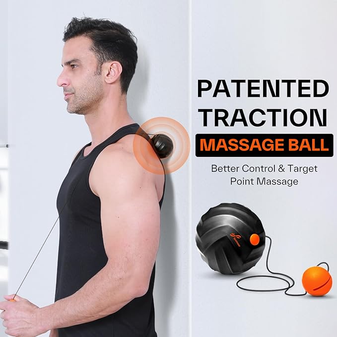 Sportneer 4 in 1 Foam Roller Set: Dual Textures Foam Roller, Foot Roller, Lacrosse Ball, Traction Massage Ball with String, Deep Massage Roller for Whole Body Release, Physical Therapy-Ruum Studio Home