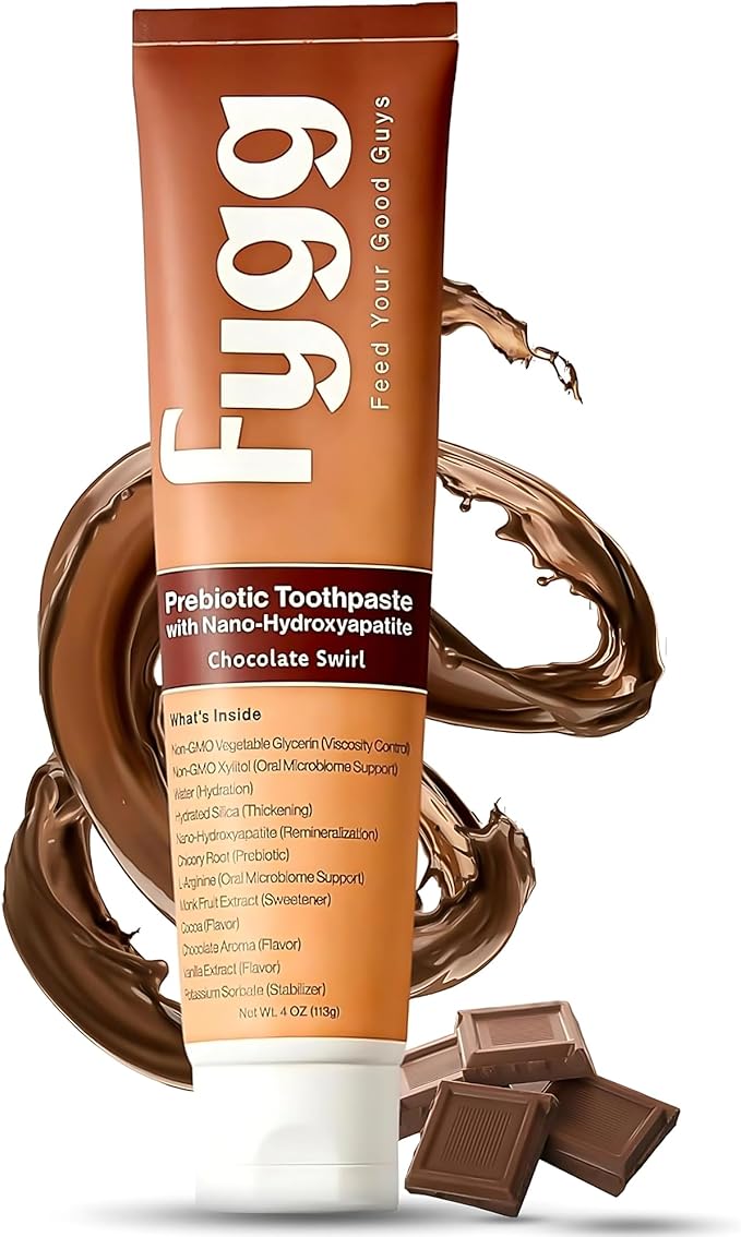 Nano Hydroxyapatite Toothpaste with Prebiotics | Fluoride & SLS Free with Hydroxyapatite | Remineralizing nHA Tooth Paste for Sensitive Teeth | Chocolate Swirl, 4 Oz-Ruum Studio Home