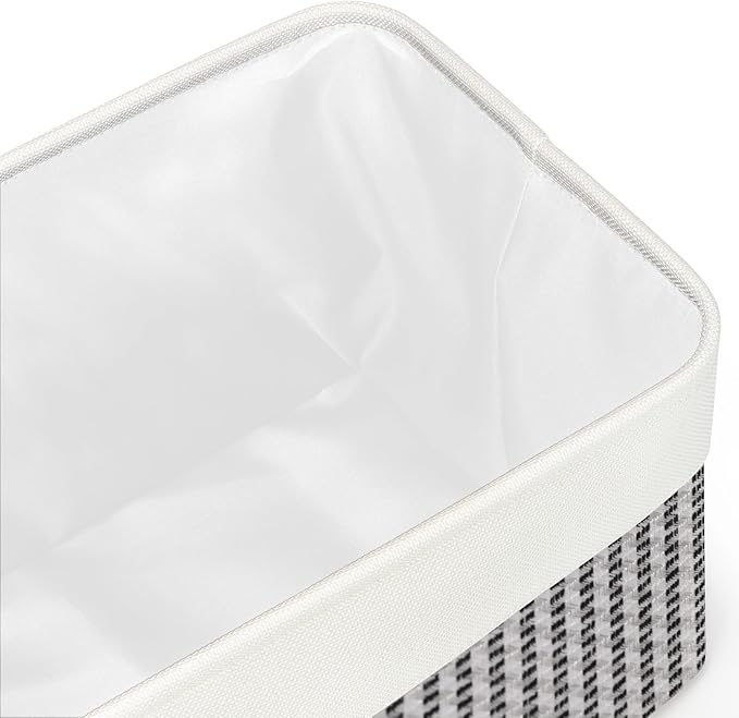 Kntiwiwo Foldable Storage Bins 15" x 10" x 9.5" Fabric Storage Basket Cube with Handles Large Linen Closet Organizer Bins for Organizing Shelf Home, Set of 3, Houndstooth-Ruum Studio Home