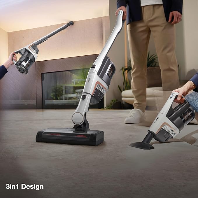 Miele Triflex HX2 Cordless Stick Vacuum Cleaner, 60 min runtime, Lotus White / Rose Gold-Ruum Studio Home