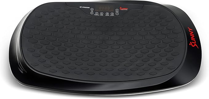 Sunny Health & Fitness Vibration Plate Exercise Machine, Full Body Vibrate Platform for Lymphatic Drainage with Multiple Speeds and Modes, Vibrating Plate Machine for Tension Relief & Weight Loss-Ruum Studio Home