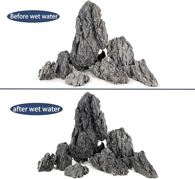 Natural Rocks Seiryu Stones Aquariums Stones for Aquascaping, Aquariums, Terrariums, Vivariums Decorative Stone,Reptile Enclosures,Paludariums,and Gardens-10LB（2 to 7 inch）-Ruum Studio Home