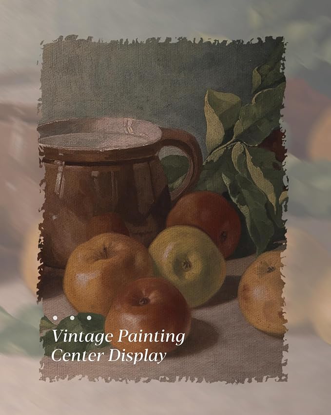 HUARCEY Gold Framed Vintage Wall Art for Living Room Harvest Apples Still Life Oil Painting Artwork Shelf Decor Abstract Picture Canvas Print Farmhouse Fruit Wall Decor Bedroom Kitchen Bathroom 8"x10"-Ruum Studio Home