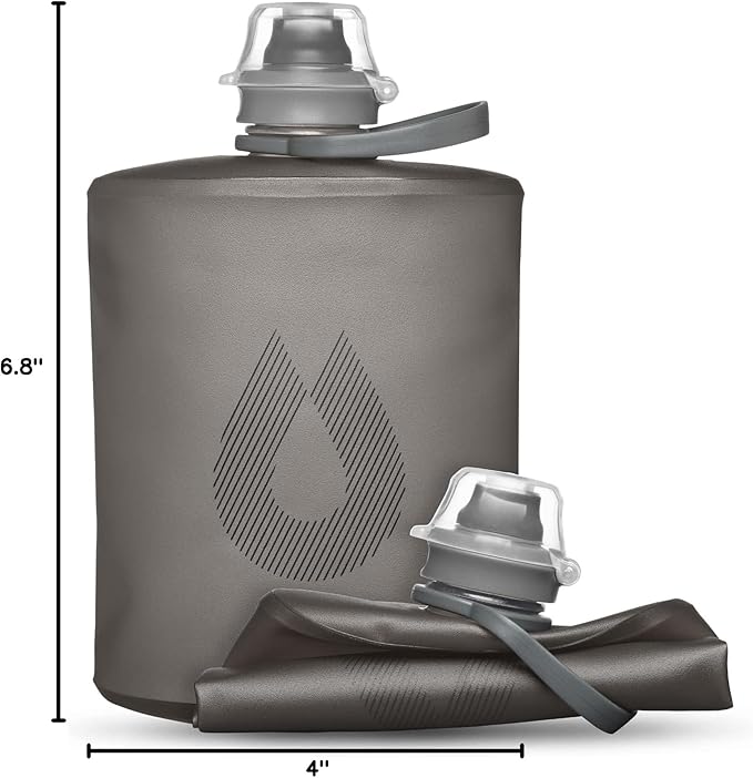 HydraPak Stow - Collapsible Backpacking Water Bottle (350ml, 500ml, 1L) - BPA Free, Ultra Light, Spill-Proof Twist Cap-Ruum Studio Home