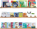 AZSKY Picture Ledge Shelf Wall Ledge Floating Shelves for Photo Frames Kids Book Shelves Wall Mounted Burnt Wall Display Shelf Wooden Frame Ledge 48 Inches Set of 3 Bathroom Organizer Shelves-Ruum Studio Home