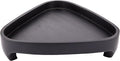Mango Wood Serving Triangular Tray – 12x11.5x3.25 Inch Decorative Tray for Serving in Bed, Appetizers, Table, BBQ, Patio, Party – Perfect for Lap and Couch Use, Matt Finish, Black-Ruum Studio Home