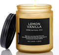 M&SENSE Lemon Vanilla Scented Slow Burning Candles for Home Scented, All Natural Soy Candles 7.05oz 50 Hours Slow Burning in Glass Jar, Stress Relief Gifts for Women and Men-Ruum Studio Home