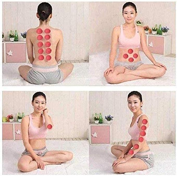 12 Pcs Silicone Massage Cupping Set Vacuum Cupping Cans Acupuncture Cupping Therapy Set Professional Body Massage Suction Cup Cupping Therapy Pain Relief Muscle Health Relaxation-Ruum Studio Home