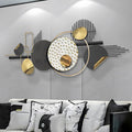 Lucky Monet Large Wall Decor for Living Room, Modern Metal Wall Art, 3D Textured Geometric Wall Sculpture 59"x24" Wall Hanging Decoration for Dinning Room Bedroom Entryway-Ruum Studio Home