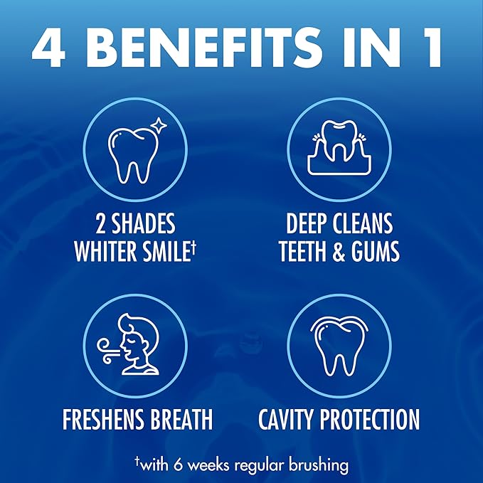 ARM & HAMMER Advance White Toothpaste, Teeth Whitening Baking Soda Toothpaste with Stain Defense Technology and Fluoride, Clean Mint Flavor, 6.0 Oz (4 Pack)-Ruum Studio Home