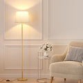 【Upgraded Floor Lamps for Living Room, Modern Floor Lamp with Remote Control, Dimmable Colors Temperature Standing Lamp Foot Switch, 9W Bulb Tall Lamps for Bedroom Office Kid Room - Gold-Ruum Studio Home
