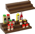 Spice Rack Organizer for Cabinet 2Pack, 3 Tier Expandable Bamboo Spice Storage, Great for Kitchen Cabinet, Cupboard,Pantry and More(Brown)-Ruum Studio Home