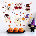 6 Sheet Halloween Stickers Clings Cute Ghost Decals Decor for Kids, Vintage Ghost Evil Pumpkin Reusable Window Stickers for Halloween Party Supplies Home Glass Decorations-Ruum Studio Home