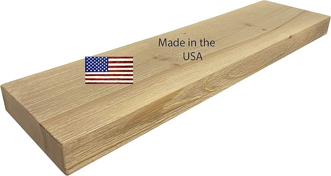 joelsantiques - 36 Inch Wooden Floating Shelves for Wall - 36x8x2 in - Made of Natural Wood - Heavy Duty Rustic Wall Shelves for Bedroom - Perfect for Living Room, Kitchen - Natural-Ruum Studio Home