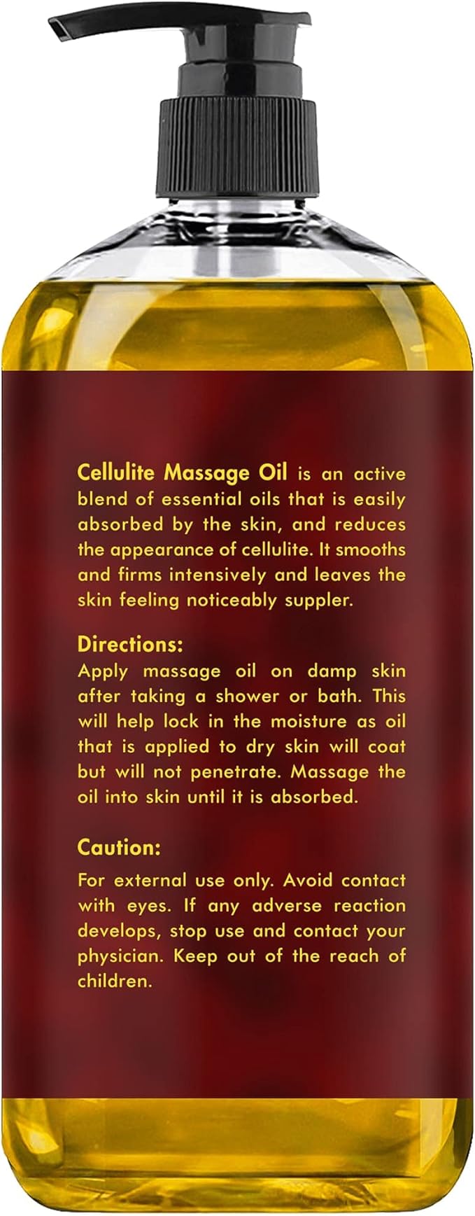 Majestic Pure Anti Cellulite Massage Oil for Massage Therapy - Refreshing, and Relaxing - Natural Oils with Vegan Collagen, Stem Cells & Cellulite Cream - All Skin Types - Men and Women - 8 fl oz-Ruum Studio Home