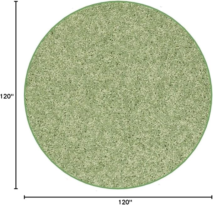 KOECKRITZ Soft and Colorful Kids Classroom Area Rugs (Passes Flammability Pill Test) Many Sizes and Bright Colors to Select from (10' Round, Lime)-Ruum Studio Home