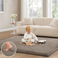 Baby Play Mat for Floor Tummy Time Mat Nursery Rug Muscle Mat Area Rug Playroom Rug Tatami Mat 4'11x3'28" Memory Foam 1.3" Thick Crawling Mat For Babies,Toddlers, Infants, Kids,Floor Mat(Brown)-Ruum Studio Home