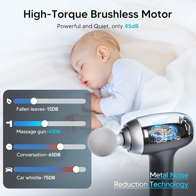 arboleaf Massage Gun Deep Tissue - Althletic Percussion Muscle Back Massager for Pain Relief Powerful Electric Massage Gun with Case, Portable, Handheld-Ruum Studio Home