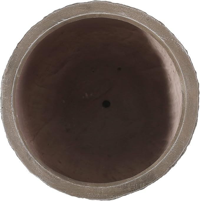 Christopher Knight Home Jorine Lightweight Concrete Planter, Cast Stone Plant Pot, Large Garden Urn, Patio Texture Finish Flower Pot for Balcony Backyard Poolside, No Assembly Needed, 27" H Brown-Ruum Studio Home