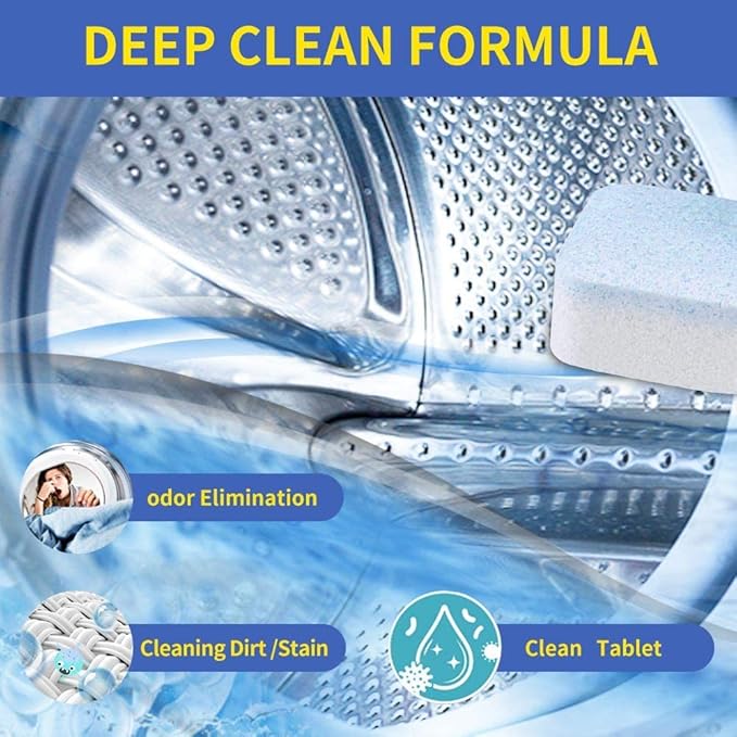 NATRUTH Washing Machine Cleaner Descaler 30 Pack Deep Cleaning Washer Cleaner Tablets For HE Front Loader & Top Load Washer-Ruum Studio Home