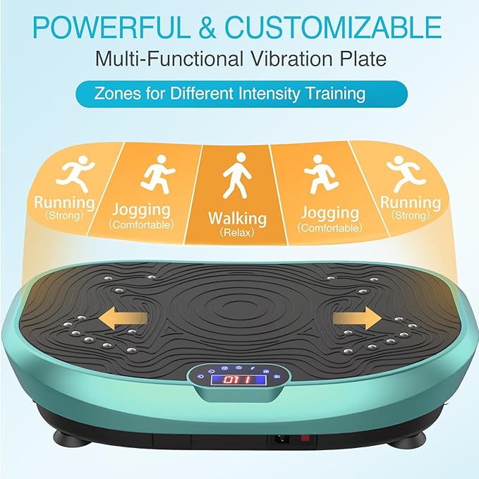 AXV Vibration Plate Exercise Machine Whole Body Workout Power Vibrate Fitness Platform Vibrating Machine Exercise Board for Weight Loss Shaping Toning Wellness Home Gyms Workout-Ruum Studio Home